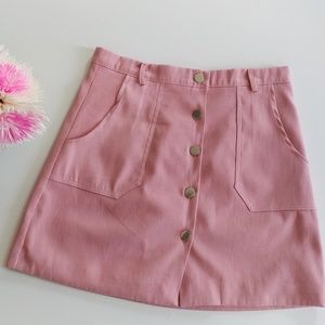 Blush pink mini skirt
